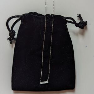 Dana Rebecca Sylvie Diamond Bar pendant necklace white gold